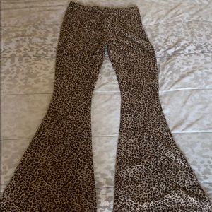 Cheetah print bell bottoms